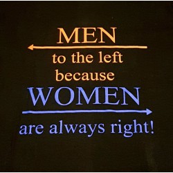 Men to the left because...
